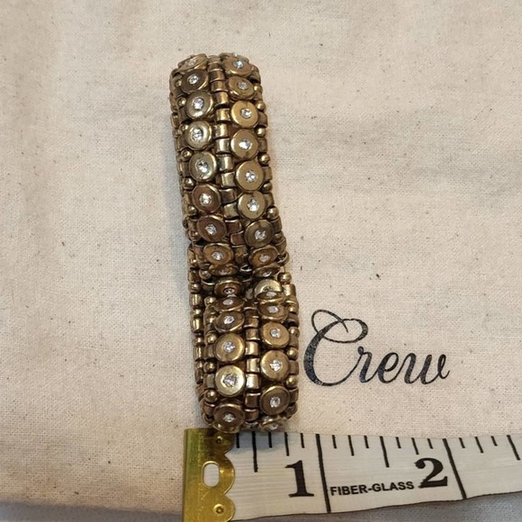 J. Crew brushed gold tone jeweled stretch bracelet - Picture 11 of 12